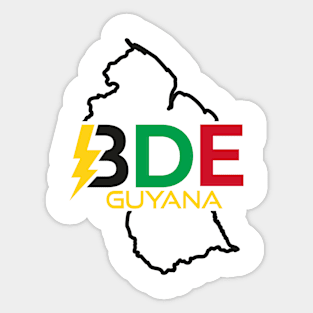 BDE Guyana Front Back Sticker